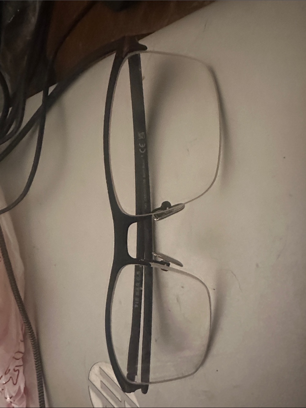 Oakley Men's Black Semi-Rimless Rectangular Eyeglass Frames